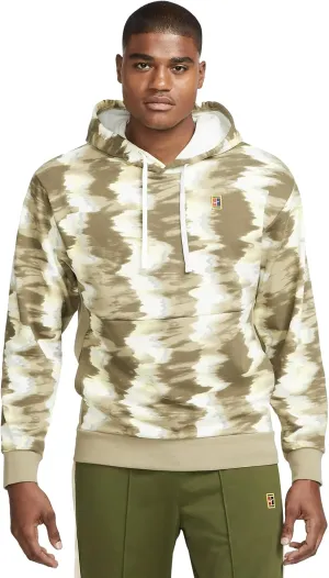Nike Court Men's Dri-Fit Fleece Tennis Hoodie, Medium Olive, XL