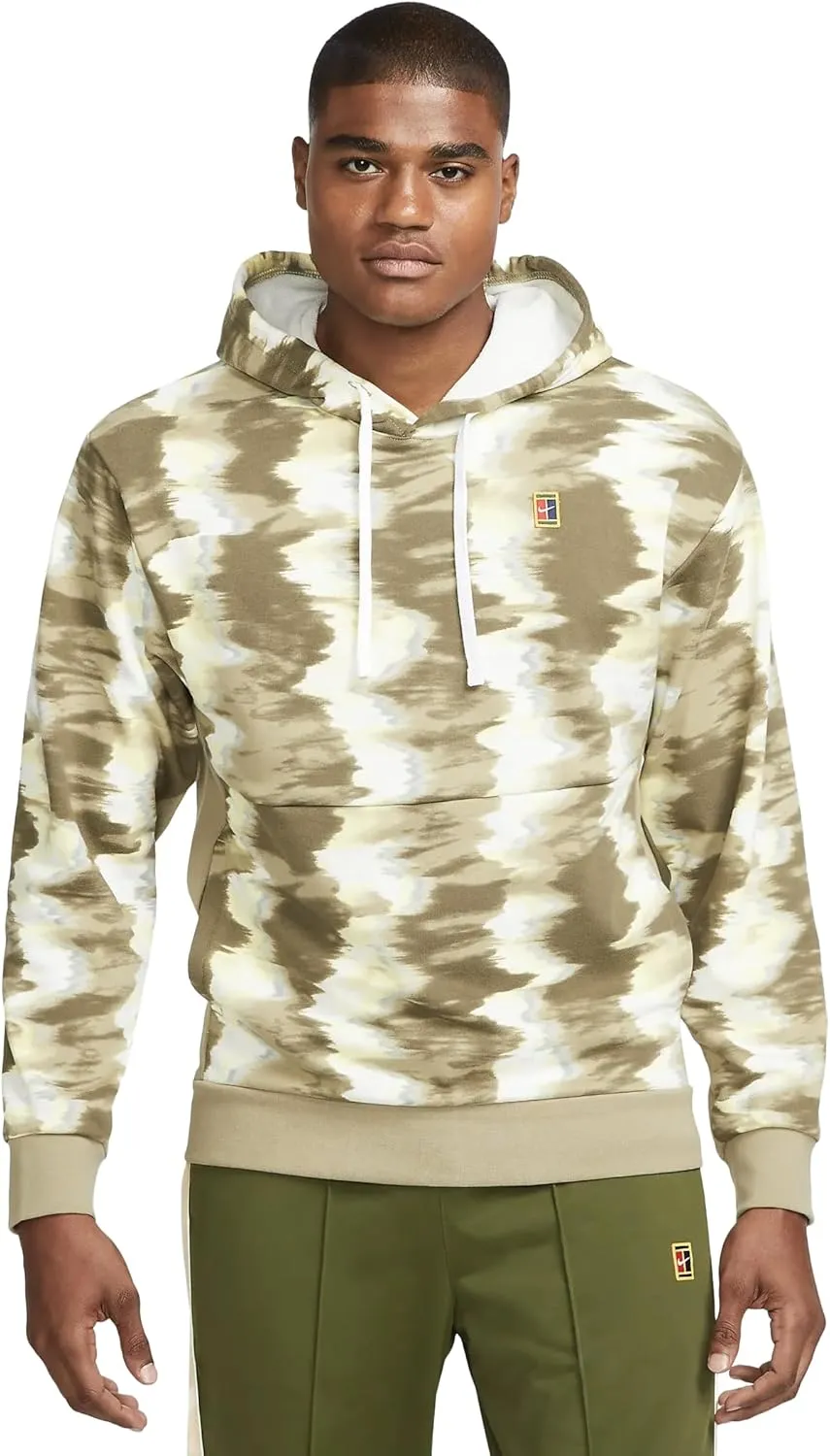 Nike Court Men's Dri-Fit Fleece Tennis Hoodie, Medium Olive, XL