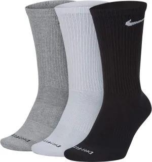 Nike Everyday Plus Lightweight Crew Socks, 3 Pair - SX6891 (Multi-Color 916, Large)
