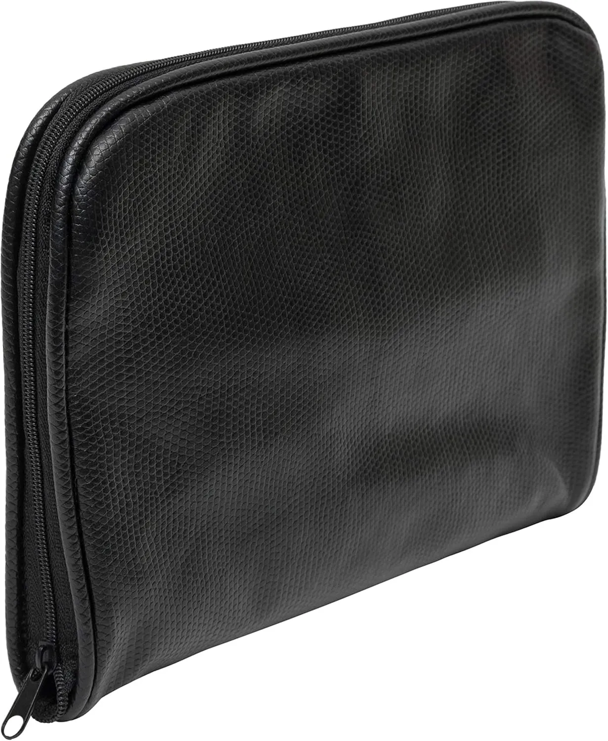 Noble Travel Jewelry Pouch - Compact Jewelry Travel Organizer with Zipper Closure and Pocket - Travel Jewelry Organizer (Large) Black
