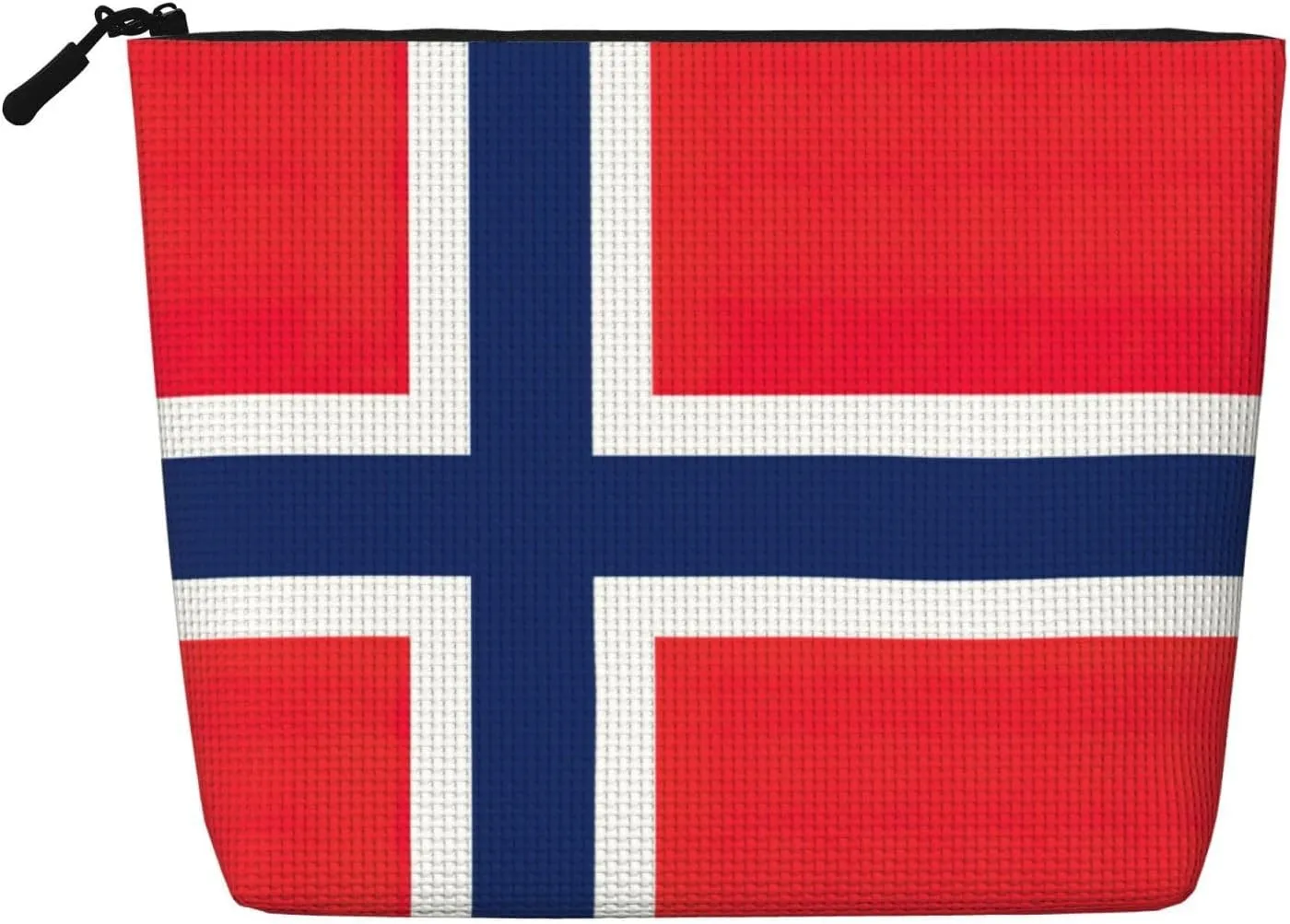 Norwegian flag print Makeup Pouch Cosmetic Bag Large Capacity Canvas Makeup Bag Cute Aesthetic for Her
