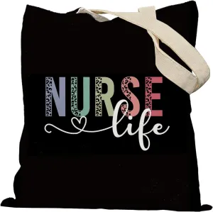 Nurse Tote Bag - Canvas Tote Bags for Women, Nurse Appreciation & Graduation Gifts, Reusable Shopping Bags