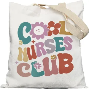 Nurse Tote Bag, Nurse Gifts Canvas Tote Bags for Women, Nurses Week Gifts, Nursing Reusable Grocery Shopping Bags