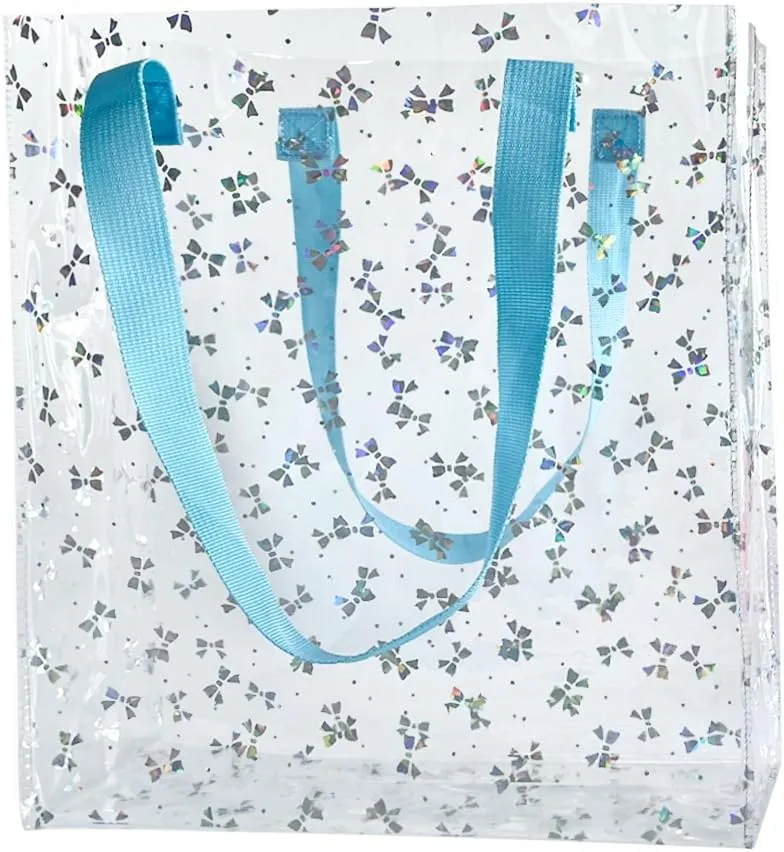 ONEART Clear Tote Bag Holographic Laser Waterproof Bag Transparent Vinyl Handbag for Travel Daily