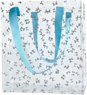 ONEART Clear Tote Bag Holographic Laser Waterproof Bag Transparent Vinyl Handbag for Travel Daily