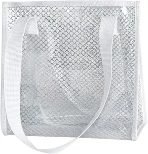 ONEART Clear Tote Bag PVC Holographic Waterproof Small Handbag Transparent Daily Shopping Pouch Bag