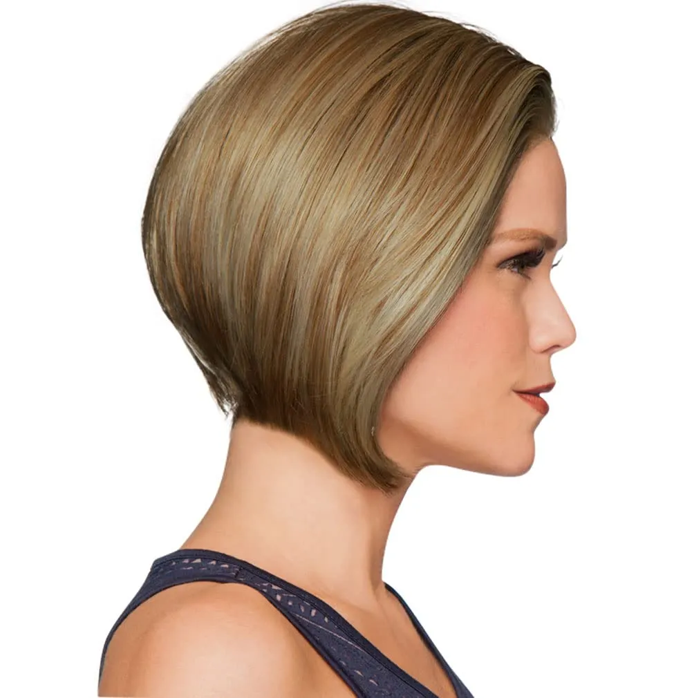 Opulence Chin-Length Modern Page Wig by Hairuwear, Average Cap, GL15-26SS Buttered Toast