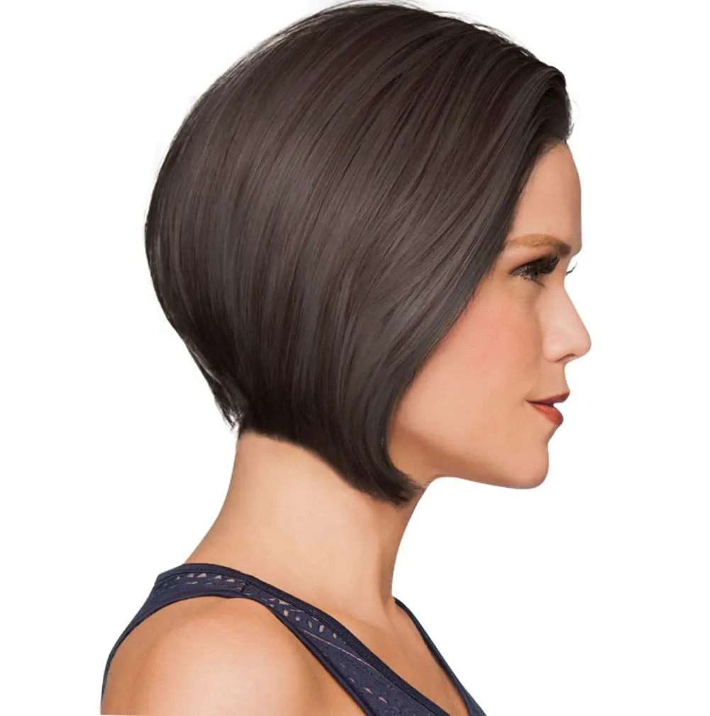 Opulence Chin-Length Modern Page Wig by Hairuwear, Large Cap, GL2-6 Black Coffee