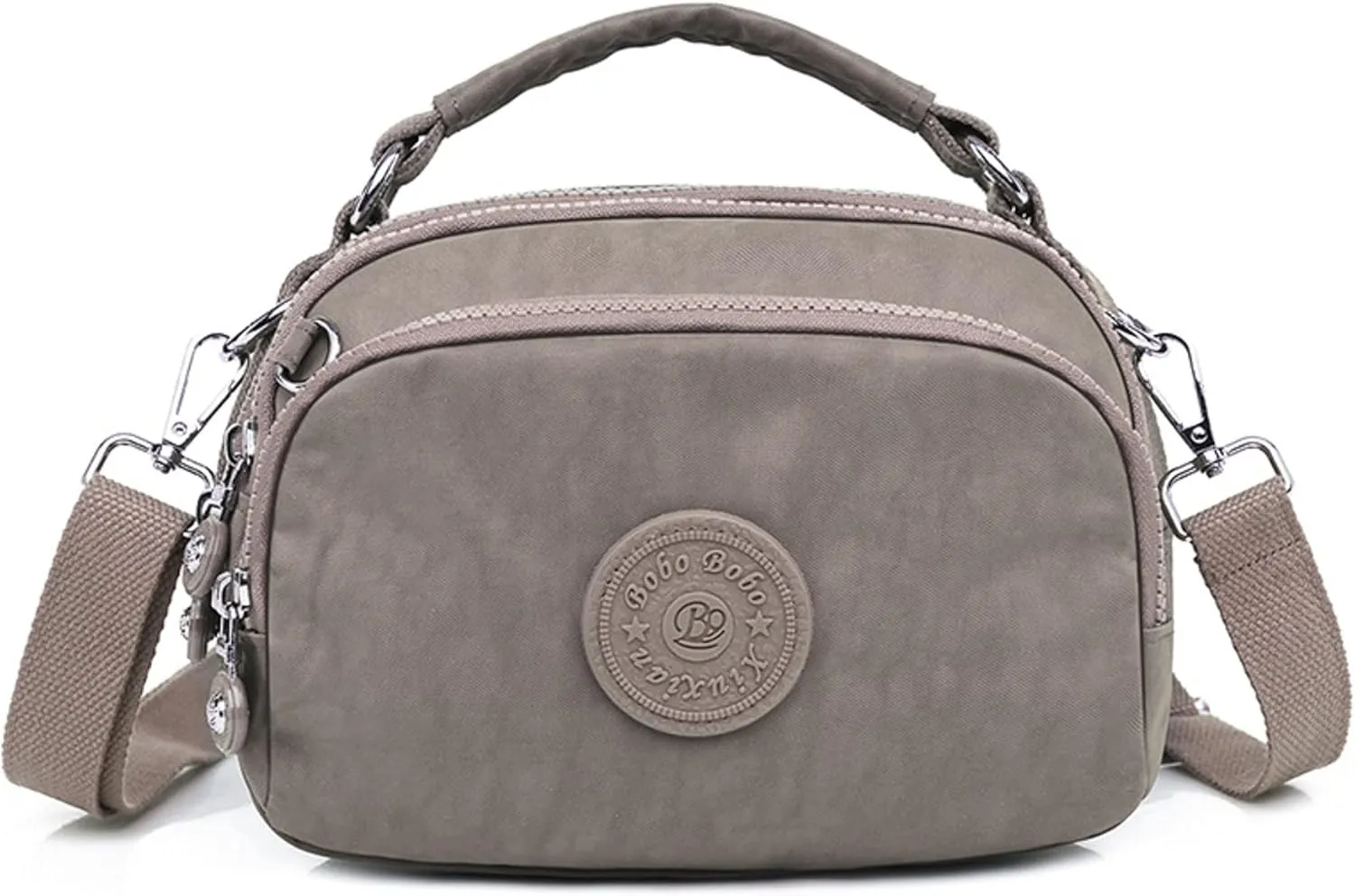 OPXTO-BoBo Lightweight Small Solid Color Crossbody shoulder bag, Nylon Multi-Pocket Cell Phone Purses Wallet for Women