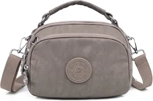 OPXTO-BoBo Lightweight Small Solid Color Crossbody shoulder bag, Nylon Multi-Pocket Cell Phone Purses Wallet for Women
