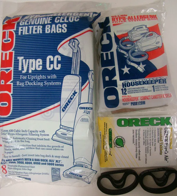 Oreck CC Vacuum Cleaning Kit - 6 Month Supply