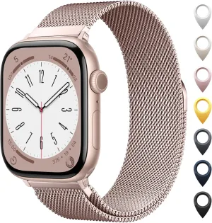 Original Stainless Steel Mesh Loop Compatible with Apple Watch Band 38mm 40mm 41mm 42mm 44mm 45mm 46mm 49mm Women Men, Magnetic Clasp Replacement Strap for iwatch Series Ultra SE 10 9 8 7 6 5 4 3 2 1