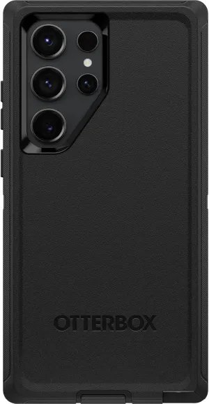 OtterBox Galaxy S23 Ultra Defender Series Case - Black, Rugged & Durable, with Port Protection, Includes Holster Clip Kickstand