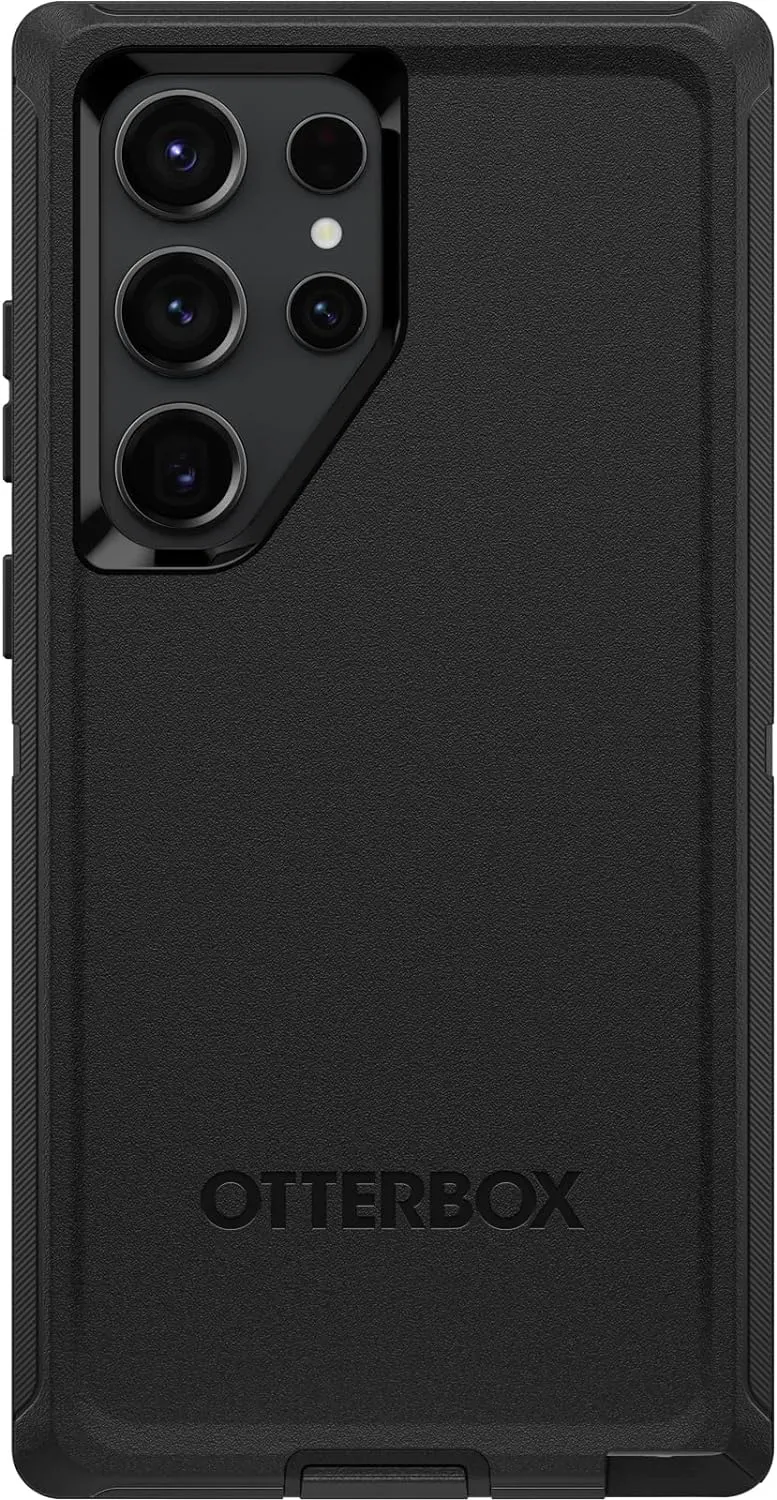 OtterBox Galaxy S23 Ultra Defender Series Case - Black, Rugged & Durable, with Port Protection, Includes Holster Clip Kickstand