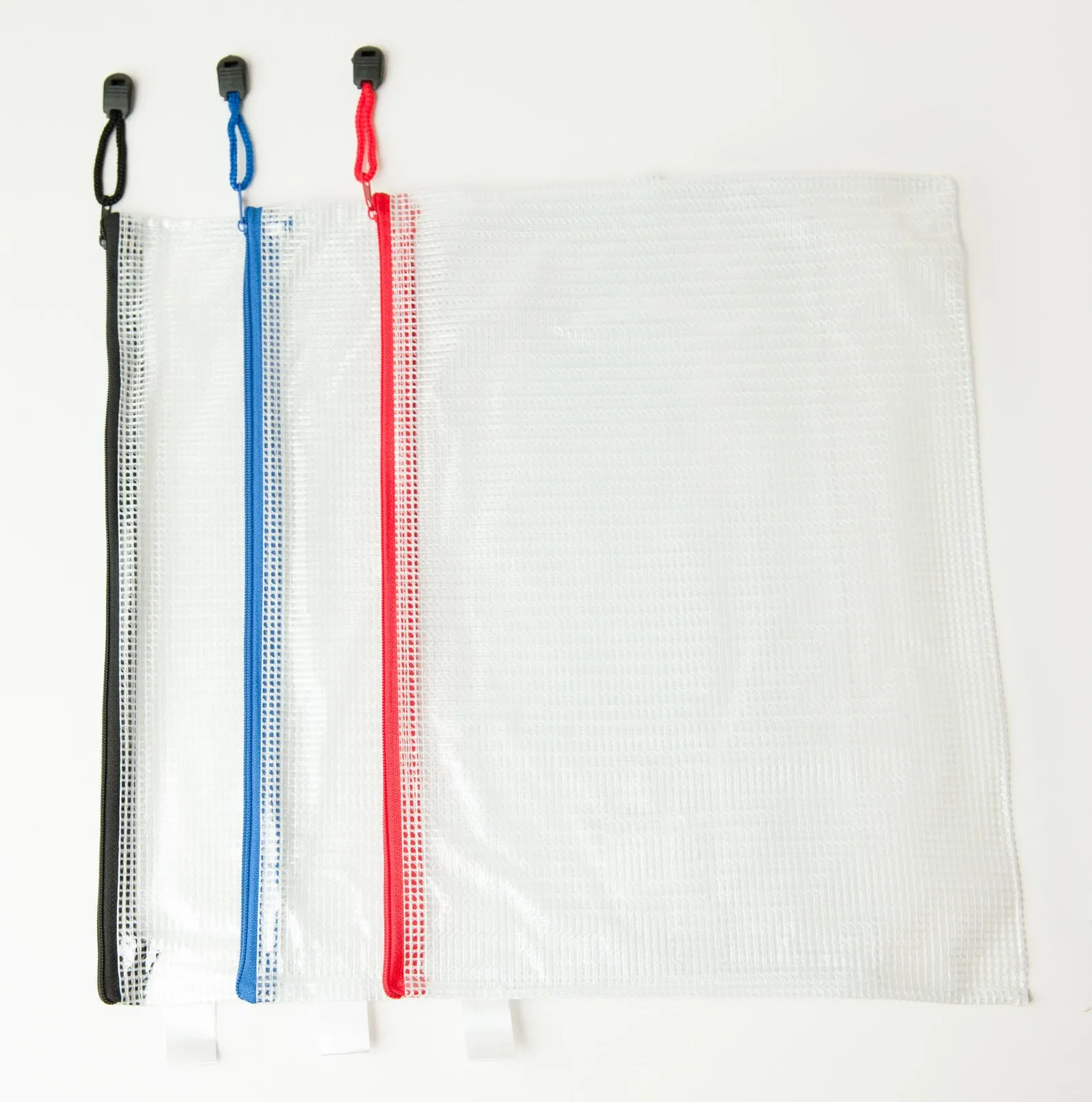 Pack of 12 A4 Blue Zip Strong Mesh Bags - Tough Waterproof Storage