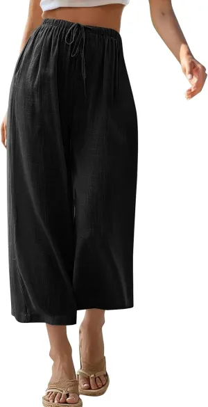Palazzo Pants for Women Casual Comfortable Fit High Waist Casual Daily Outing Pants Petite Tea Party Classic Trousers