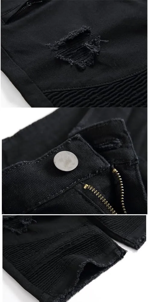 PASOK Men's Casual Denim Shorts Classic Fit Vintage Summer Cotton Jeans Shorts