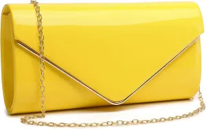 Patent Leather Envelope Clutch Womens Evening Handbag Stylish Shoulder Bag Purse for Christmas Wedding Party Prom