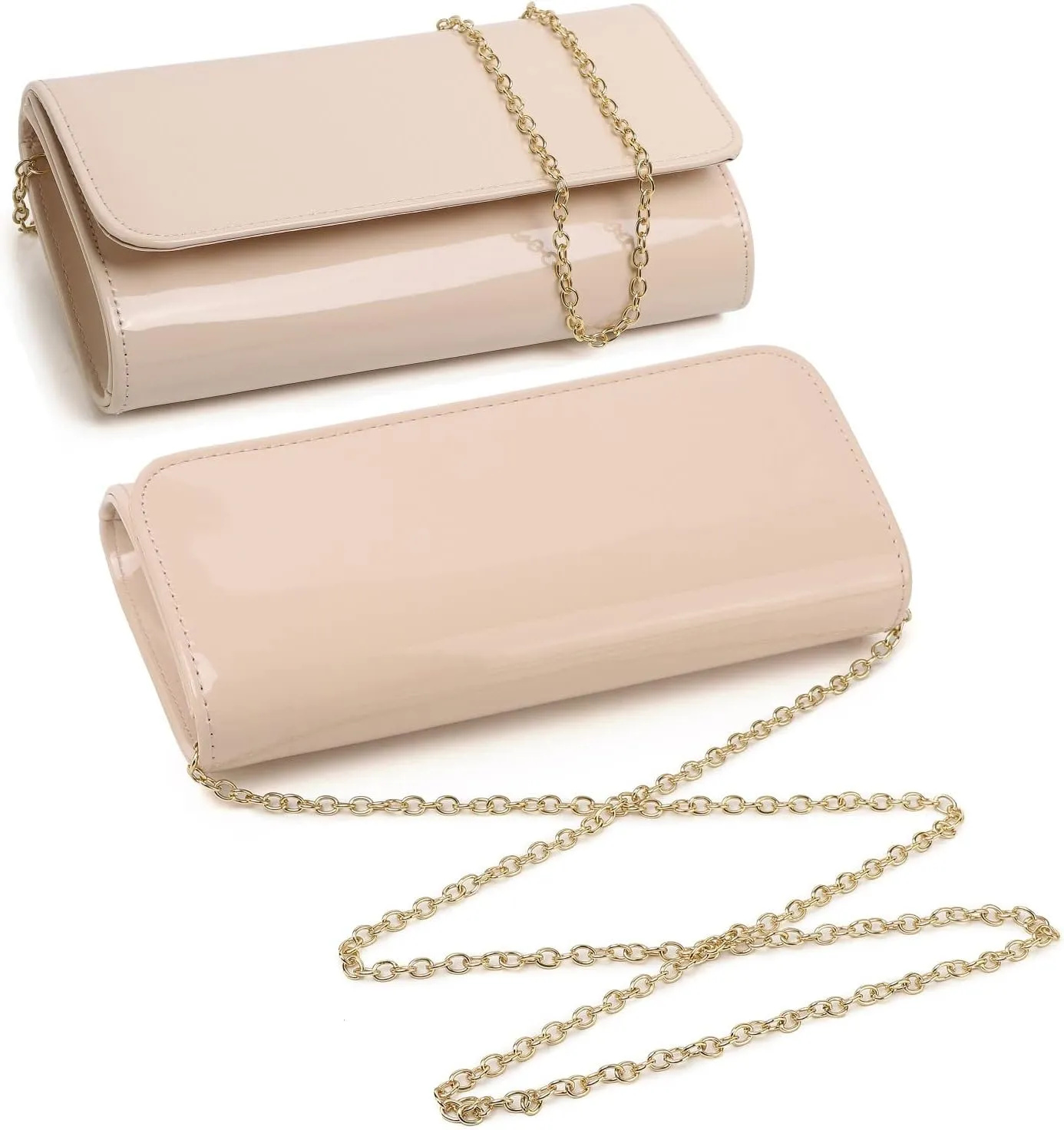 Patent Leather Envelope Clutch Womens Evening Handbag Stylish Shoulder Bag Purse for Christmas Wedding Party Prom