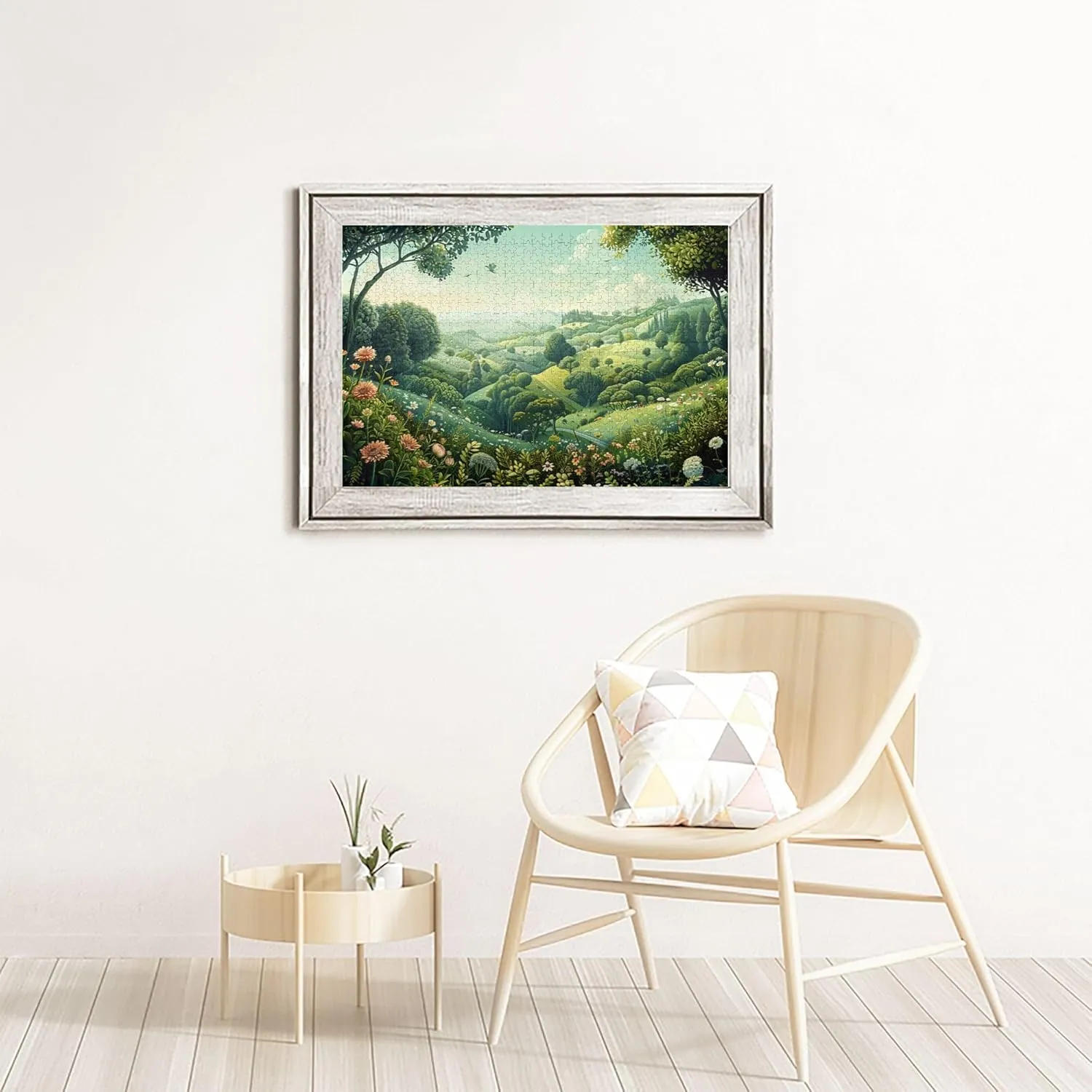 Peaceful Grassland 1000 Pieces of Adult Wooden Puzzle - Artistic Challenge,Perfect for Display & Fun,Piece Fit Together Perfectly,Enjoy The Solving Process，Gifts Fro Friends and Family