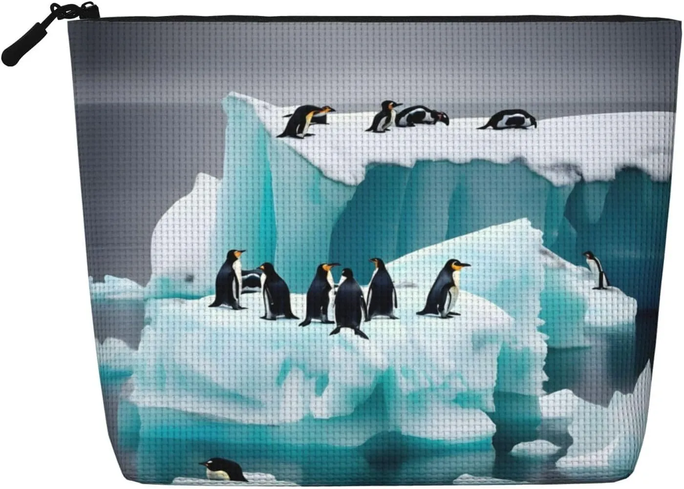 Penguins On The Iceberg Print make up bag Single-layer Makeup Bags Travel Cosmetic Organizer Large Capacity Zippered