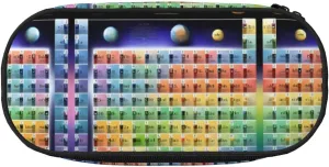 Periodic table of elements print Large Capacity Pencil Case Black Color,Pen Bags Pencil Pouch Organizer for Office College