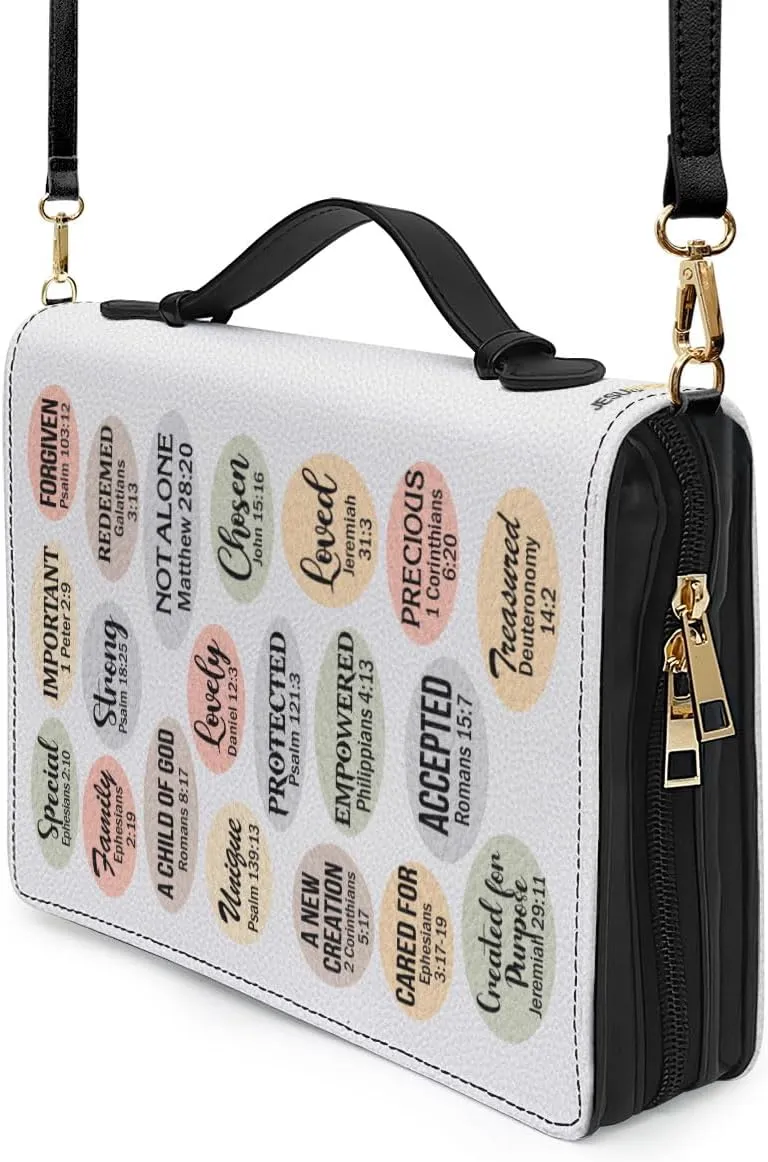 Personalized Bible Covers With Custom Name - Butterfly Bible Organizer Case - Leather Bible Book Bag With Handle - Christian Gifts For Women & Men - Bible Holder, Bible Carrying Case Extra Large Size
