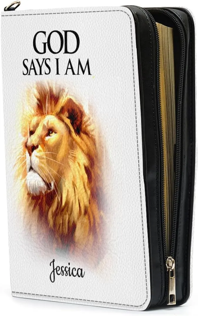 Personalized Bible Covers With Custom Name - Butterfly Bible Organizer Case - Leather Bible Book Bag With Handle - Christian Gifts For Women & Men - Bible Holder, Bible Carrying Case Extra Large Size