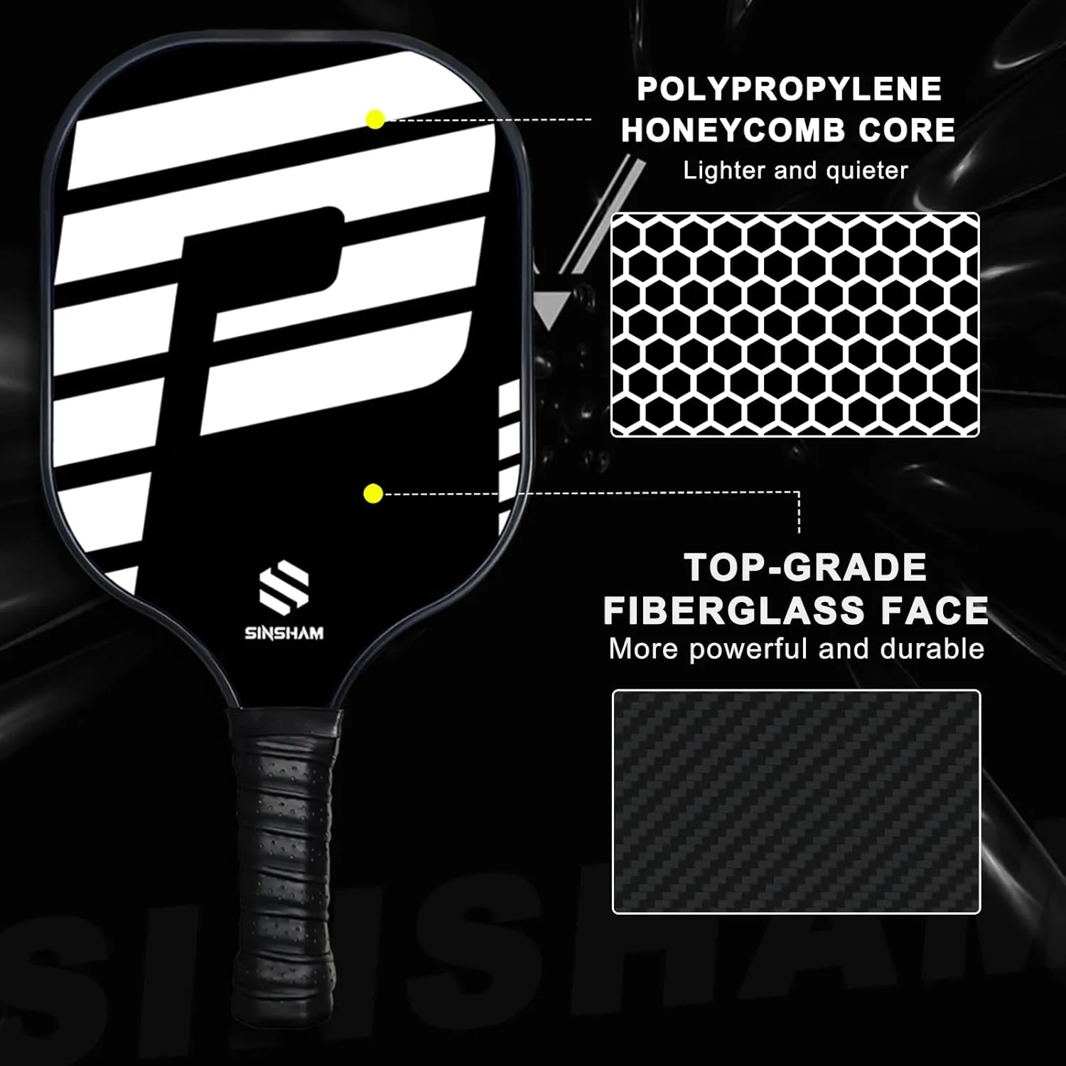 Pickleball Paddles Set of 4 Graphite Pickleball Rackets Honeycomb Core Pickleball Set Includes 4 Pickleball Paddles Pickleball Balls 1 Bag