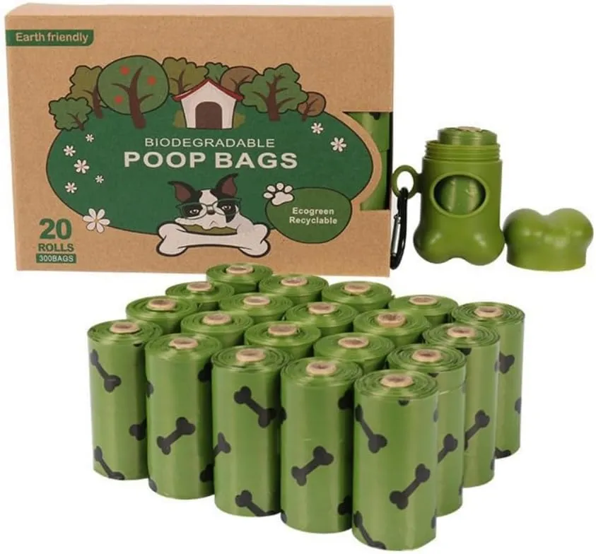 Poop Bags | Biodegradable Dog Waste Bags | Extra Thick, Leak-Proof, and Durable Dog Poop Bags Rolls For Hassle-Free Cleanups | Fits Standard Dispensers | 20 Rolls, 300 Units