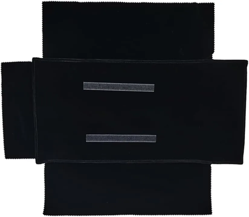 Portable Jewelry Roll Bag For Rings,Black All and Velvet Jewelry Roll Bag keep your Rings Safe (Open size: 55 * 29cm Close size: 30 * 10cm, Black Grey)