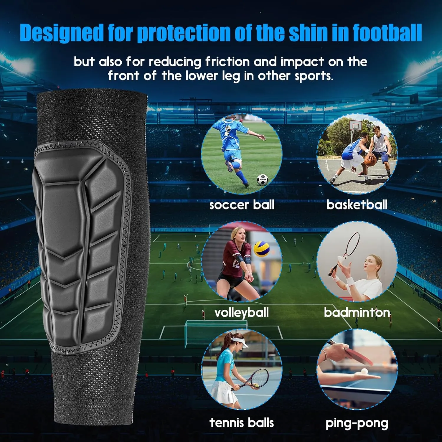 Professional Grade Protective Sleeve Soccer shin Guards, Aegicormy Breathable and Comfortable shin Guards, and are Protective Gear for Kids, Teens and Adults