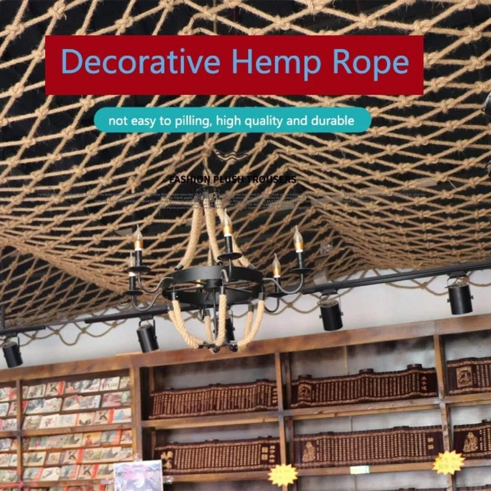 Protection Rope Netting for Fence,Safety Kids Hemp Rope Nets,Natural Child Climbing Mesh Nets Ladder Net Support Customization Treehouse Swing Hammock Net