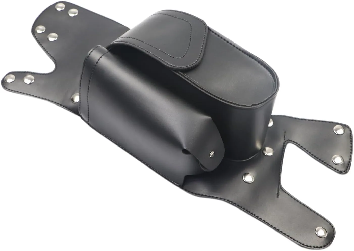 PU Leather Right Side Saddlebag Crash Bar Water Bottle Bag for Harley Touring FLHT FLHTK FLHR FLHX 1983-2023