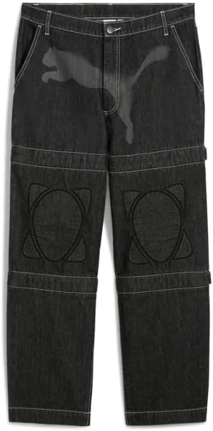 PUMA Mens Graphic Knee Pad Pants Casual - Black - Size 34