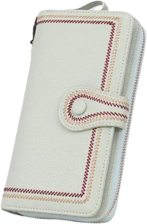 Purse For Women Authentic Wallet Credit Card Holder with Large Capacity Wristlet (Green)