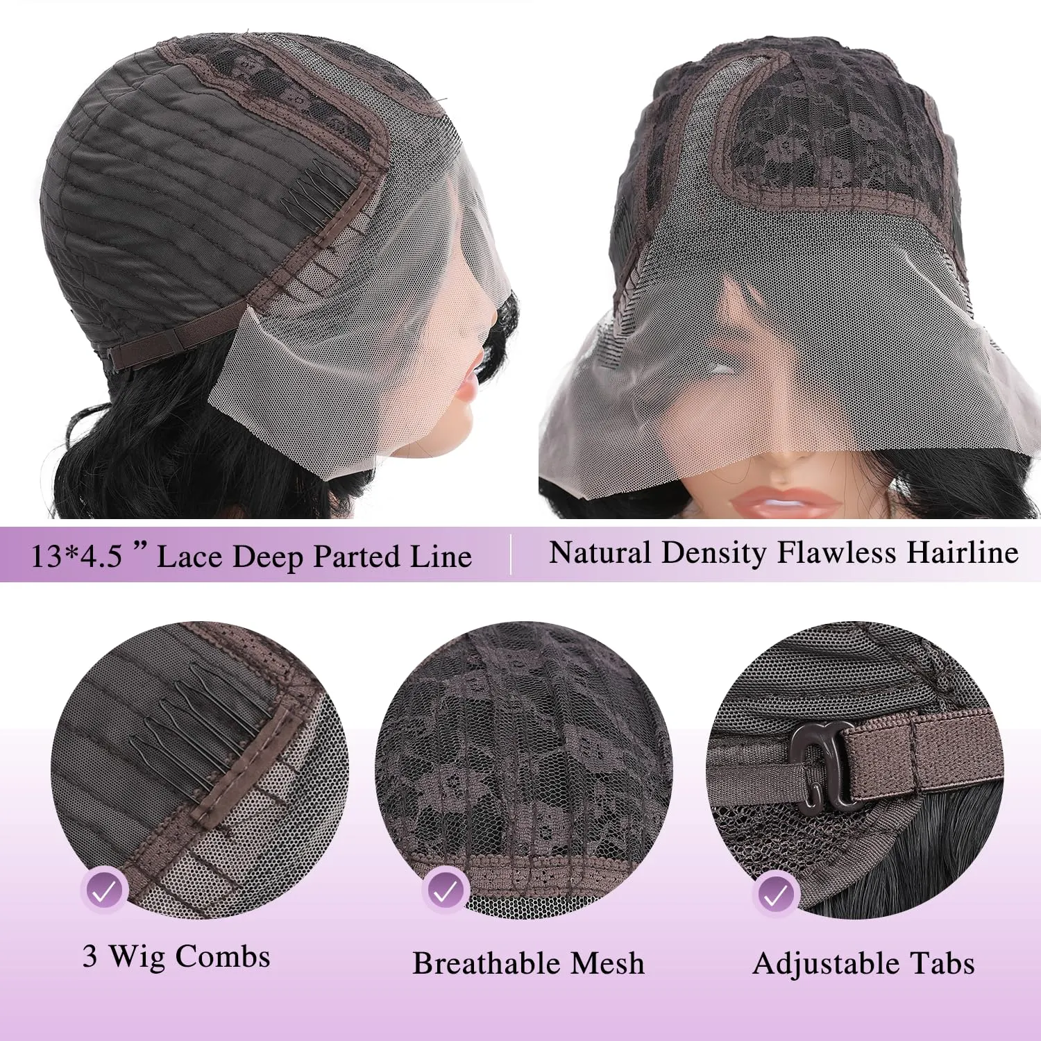 Quantum Love Lace Front Curly Wigs Short Curly Bob Wigs Loose Wave Side Part Wig for Black Women Short Body Wave Bob Synthetic Wig