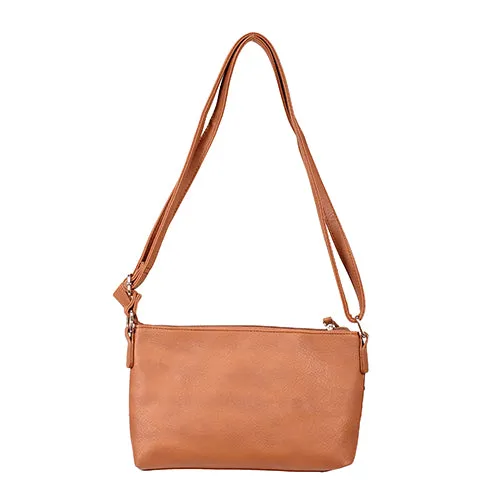 Quilted Cross Body Bag- Brown