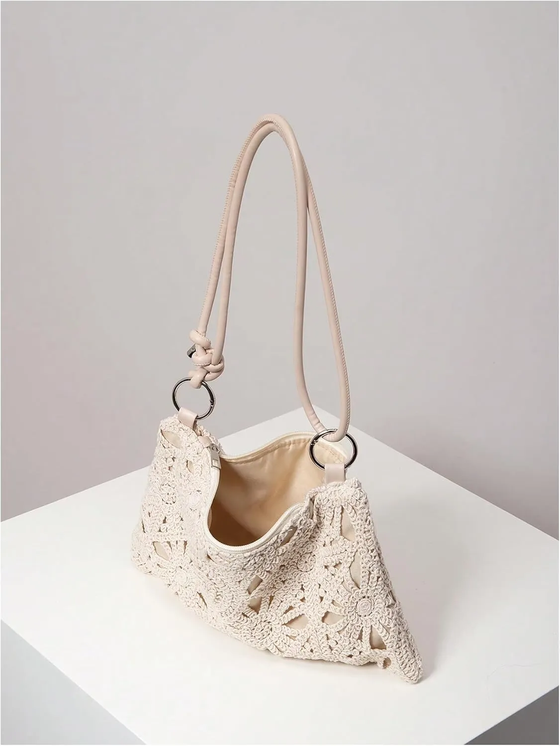 QWINEE Women's 3D Flower Clutch Purse Handbags Top Handle Shoulder Bags with Adjustable Strap