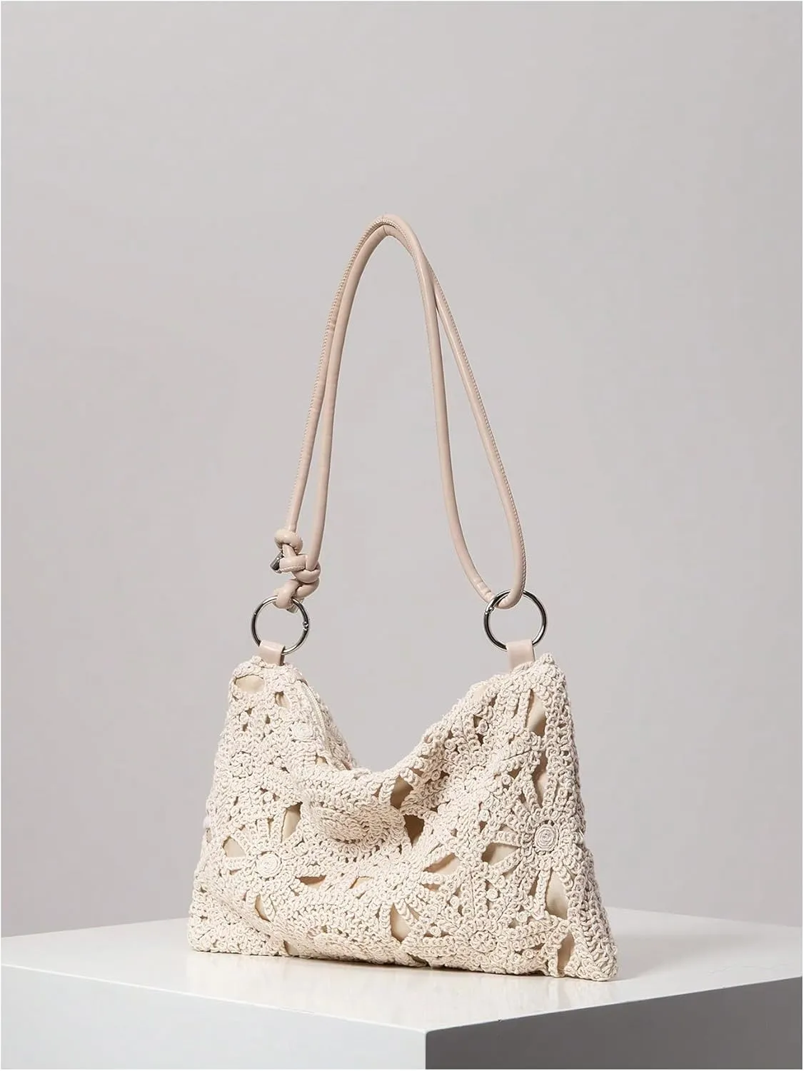 QWINEE Women's 3D Flower Clutch Purse Handbags Top Handle Shoulder Bags with Adjustable Strap