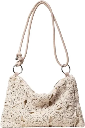 QWINEE Women's 3D Flower Clutch Purse Handbags Top Handle Shoulder Bags with Adjustable Strap