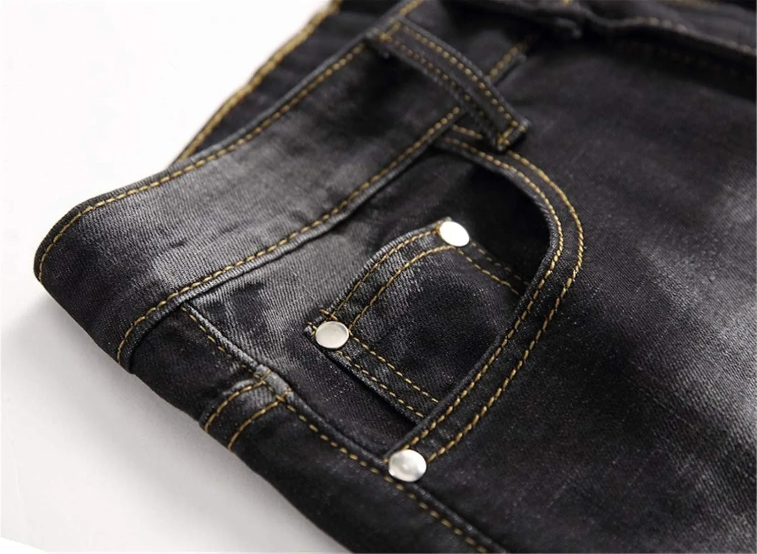QZH.DUAO Men's Ripped Denim Shorts & Jeans Summer Casual Classic Straight Distressed Ripped Short Jeans