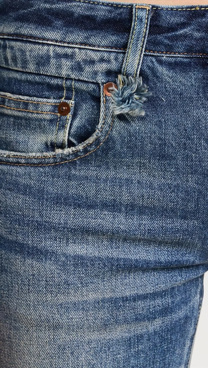 R13 Women's Cuffed Boy Straight Jeans