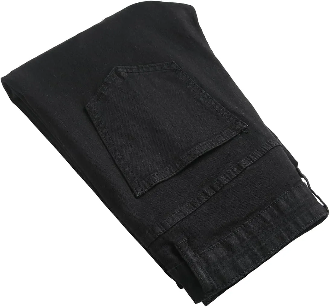 RANMCC Men's Baggy Jeans Loose Straight Fit Y2K Stretch Hip Hop Denim Casual Pants Jeans (Size 30-46)