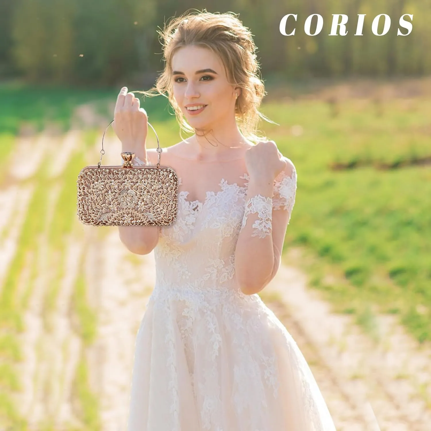 Rhinestone Evening Bag for Women Sparkly Sequin Purse Bridal Wedding Handbag Crystal Clutch Bag Glitter Shoulder Bag