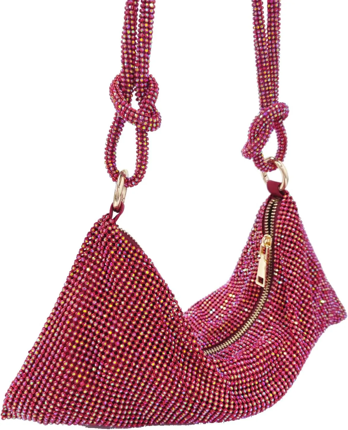 Rhinestone Hobo Bag for Women Rhinestone Purses Sparkly Evening Handbag Shiny Diamond Purse for Wedding Parties 2024