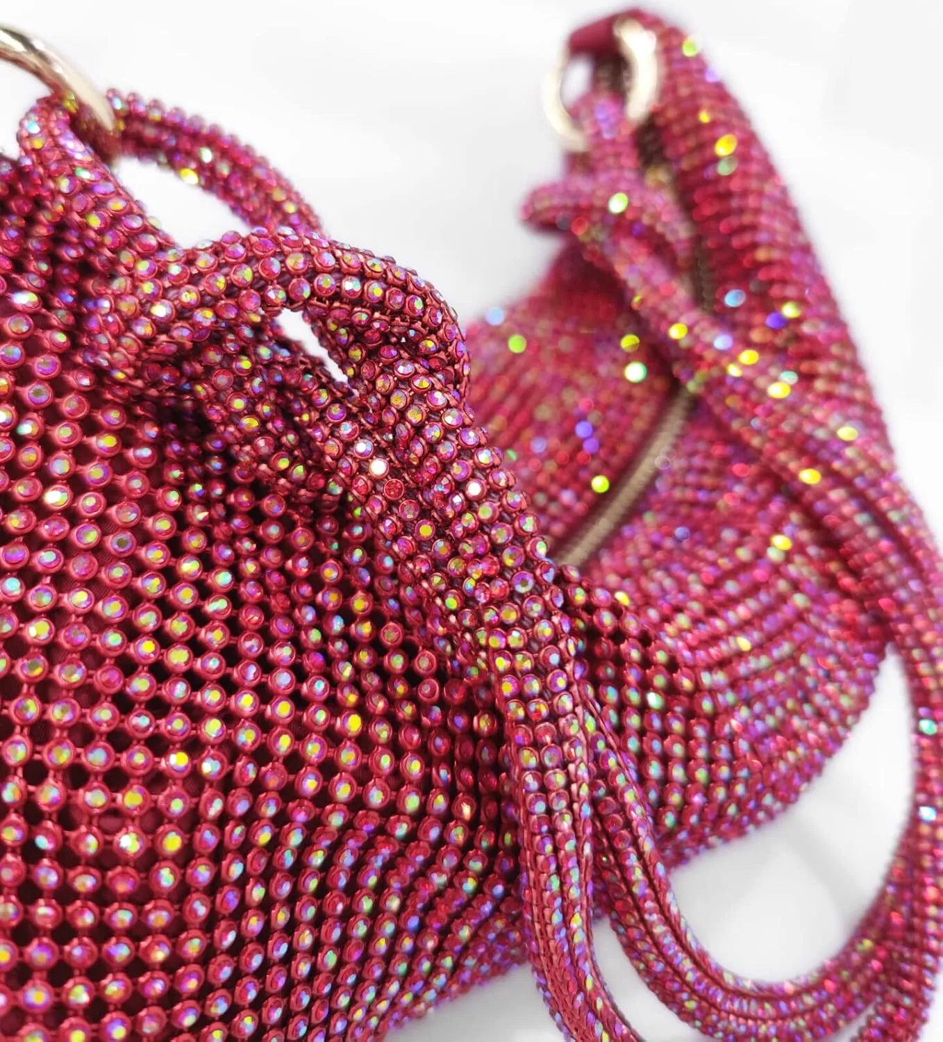 Rhinestone Hobo Bag for Women Rhinestone Purses Sparkly Evening Handbag Shiny Diamond Purse for Wedding Parties 2024
