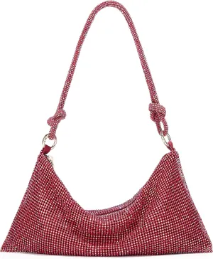 Rhinestone Hobo Bag for Women Rhinestone Purses Sparkly Evening Handbag Shiny Diamond Purse for Wedding Parties 2024