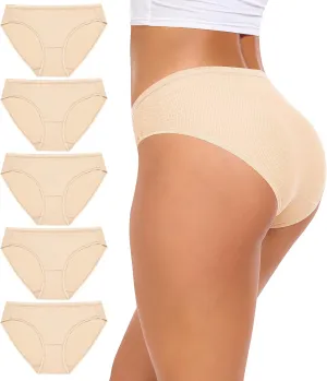 RHYFF Womens Underwear Breathable Mesh Bikini Panties Stay Fresh Ladies Panty Stretches Soft Hipster Briefs Travel Underpants