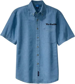 Rio Grande Speed Lettering Short Sleeve Shirt Black Adult M [den11SS]
